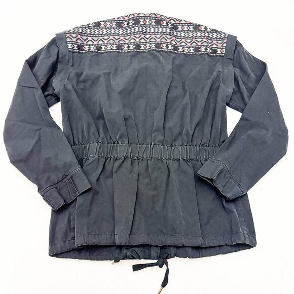 Day Birger Et Mikkelsen Black Denim Jacket Embroidered Pattern Size 42 XL - Picture 2 of 6